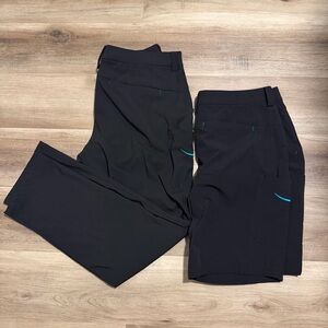 Amazon Luly Yang Cargo Pants and Shorts Mens XL 37-40 Black Stretch 33” Inseam